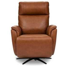 Cove Autumn Leather Zero Gravity Swivel Power Recliner with USB Charging and Heat Massage