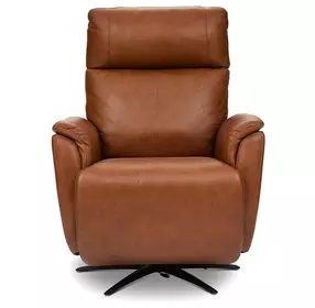 Cove Autumn Leather Zero Gravity Swivel Power Recliner with USB Charging and Heat Massage