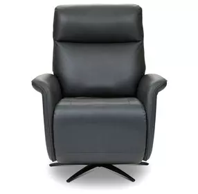 Haven Harbor Leather Zero Gravity Swivel Power Recliner with USB Charging and Heat Massage