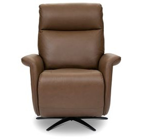 Haven Riverstone Leather Zero Gravity Swivel Power Recliner with USB Charging and Heat Massage