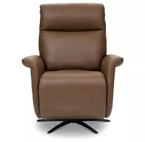 Haven Riverstone Leather Zero Gravity Swivel Power Recliner with USB Charging and Heat Massage