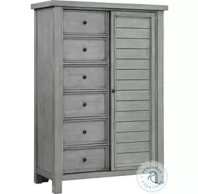 Logandale Antique Gray 8 Drawer Wardrobe Chest