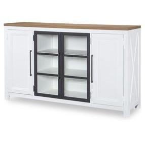 Franklin Harvest Oak and Natural White 4 Door Credenza