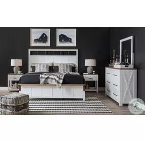 Franklin White Two Tone Panel Bedroom Set