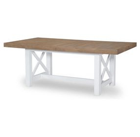Franklin Harvest Oak and Natural White 98" Extendable Rectangular Dining Table