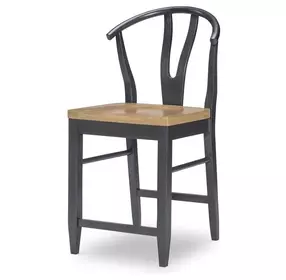 Franklin Harvest Oak and Aged Black Counter Height Dining Chair Set of 2