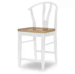 Franklin Harvest Oak and Natural White Counter Height Chair Set of 2
