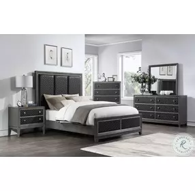 West End Wire Brushed Gray Panel Bedroom Set