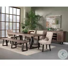 Prairie Distressed Natural Rectangular Dining Room Set
