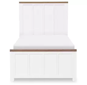 Dutton Natural White and Toasted Coconut Twin Panel Bed