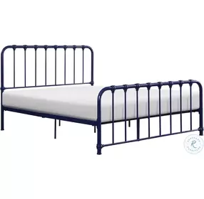 Bethany Blue Queen Metal Bed In A Box