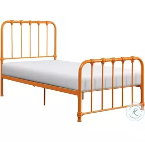 Bethany Orange Twin Metal Bed In A Box