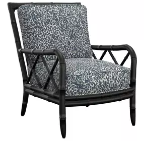 Ivory Key Gray Upholstered Heydon Accent Chair