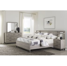 Zephyr Light Gray Storage Wall Bedroom Set