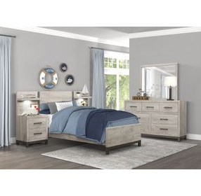 Zephyr Light Gray Youth Storage Wall Bedroom Set