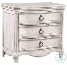 Genoa Antique White 3 Drawer Nightstand