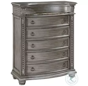 Arlington Gray Marble Insert 5 Drawer Chest