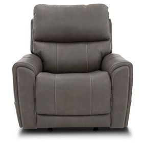 Carter Smoke Zero Gravity Triple Power Recliner with USB Charging and Heat Massage