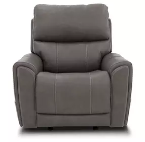 Carter Smoke Zero Gravity Triple Power Recliner with USB Charging and Heat Massage