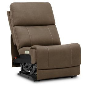 Carter Cappuccino Zero Gravity Armless Power Recliner with Power Headrest and Lumbar