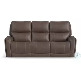 Carter Brown Power Reclining Console Sofa With Power Headrest And Lumbar
