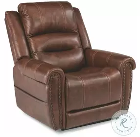 Oscar Light Brown Power Lift Recliner With Power Headrest And Lumbar