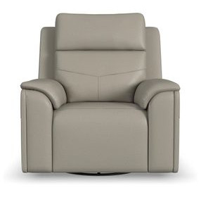 Vernon Dove Gray Zero Gravity Swivel Gliding Power Recliner with USB Charging and Heat Massage