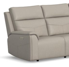Vernon Dove Gray Zero Gravity LAF Power Recliner with Heat Massage and USB Charging
