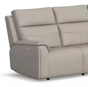 Vernon Dove Gray Zero Gravity LAF Power Recliner with Heat Massage and USB Charging