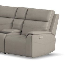 Vernon Dove Gray Zero Gravity RAF Power Recliner with Heat Massage and USB Charging