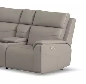 Vernon Dove Gray Zero Gravity RAF Power Recliner with Heat Massage and USB Charging