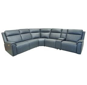 Vernon Admiral 6 Piece Modular Zero Gravity Power Reclining Sectional with Heat Massage and USB Charging