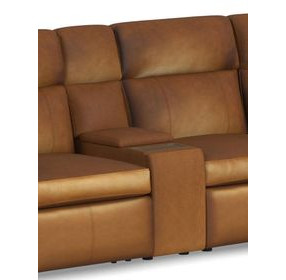 Wyatt Canyon Brown Leather Console