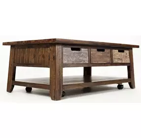 Painted Canyon Distressed Brown Cocktail Table