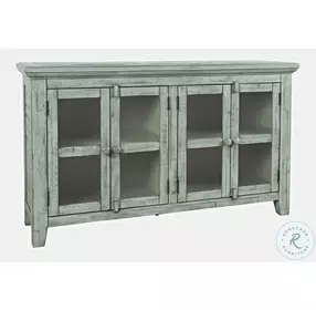 Rustic Shores Surfside 4 Door Low Accent Cabinet