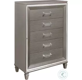 Tamsin Silver Gray Metallic Chest