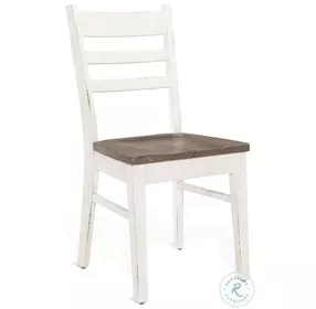 Cozy Luxe Marble White and Buck Skin Dining Chair Set of 2