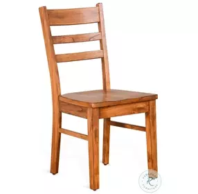 Cozy Luxe Rustic Oak Dining Chair Set of 2