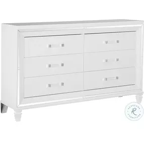 Tamsin White Metallic Dresser