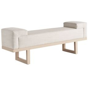 Sunset Key Abbott Beige Upholstered 62" Bed Bench