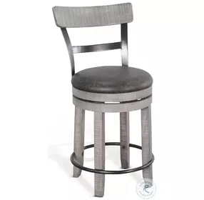Autumn Echo Alpine Gray Swivel Counter Height Stool Set of 2