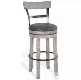 Autumn Echo Alpine Gray Swivel Barstool Set of 2
