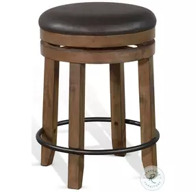 Velden Hollow Buckskin Swivel Counter Height Stool Set of 2