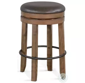 Velden Hollow Natural Swivel Barstool Set of 2