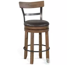 Cozy Luxe Buckskin Swivel Barstool Set of 2