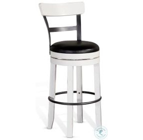 Hearthwood Haven European Cottage Industrial Swivel Bar Stool Set of 2