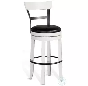 Hearthwood Haven European Cottage Industrial Swivel Bar Stool Set of 2