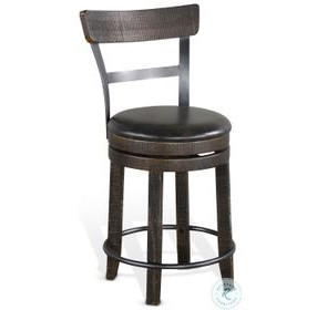 Hearthwood Haven Tobacco Leaf Swivel Counter Height Stool Set of 2