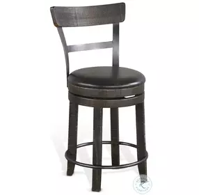 Hearthwood Haven Tobacco Leaf Swivel Counter Height Stool Set of 2