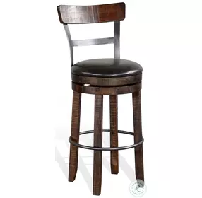 Willow Nest Tobacco Leaf Swivel Bar Stool Set of 2